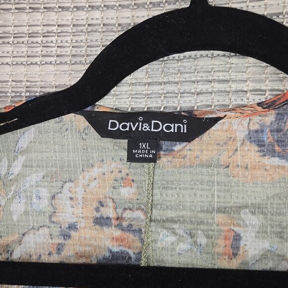 Davi & Dani Kimono Womens 1XL Floral Sheer Lightweight Boho Cover Up Layering - Picture 4 of 9